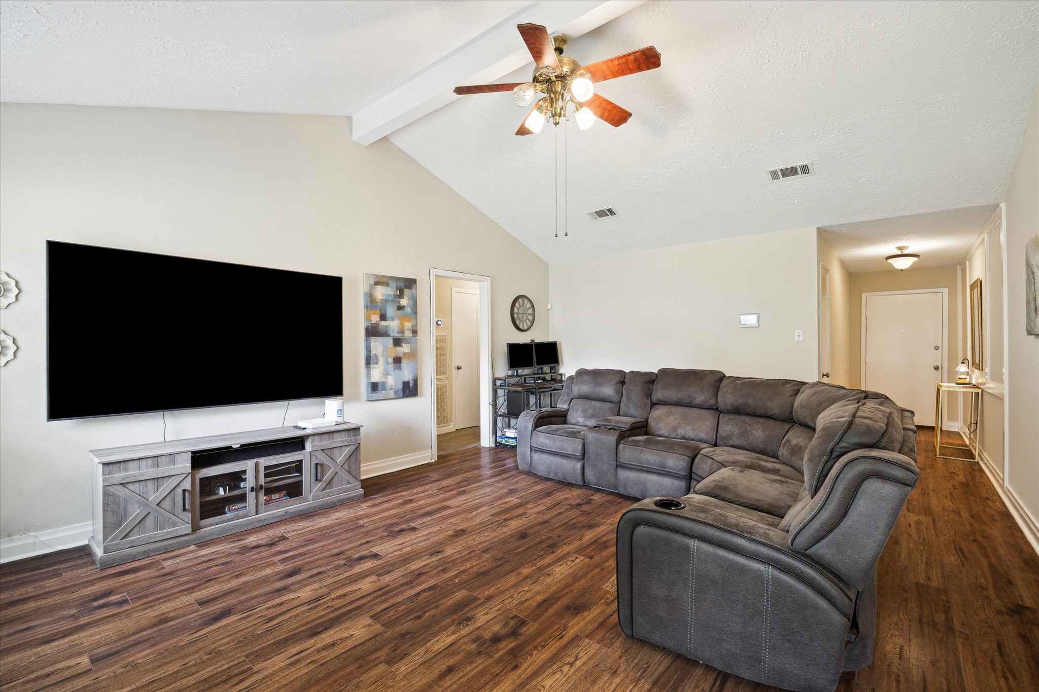 4226 Mossygate Drive Spring, TX 77373 - Photo 3 of 16 a living room with furniture and a flat screen tv