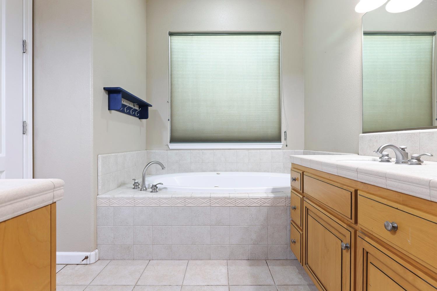 16787 Monreal Road Madera, CA 93636 - Photo 22 of 35 a bathroom with a sink a vanity and a bathtub