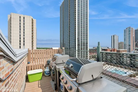 a view of a city with tall buildings