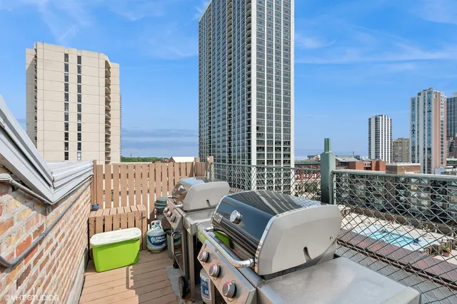 a view of a city with tall buildings