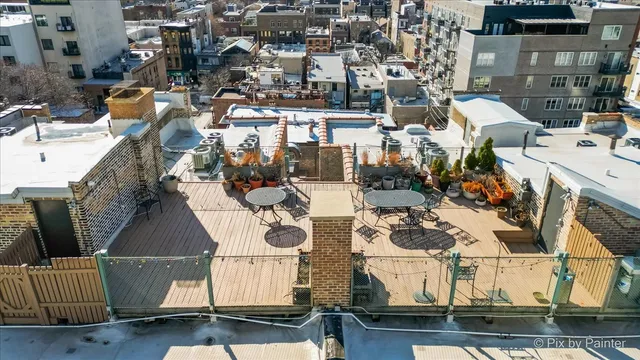 a view of a city with tall buildings