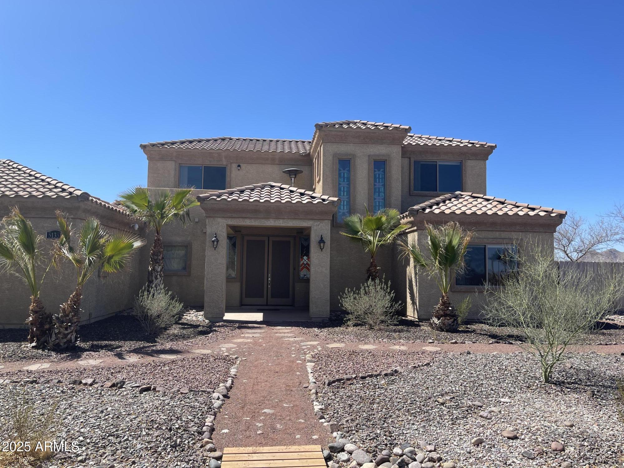 a front view of a house
