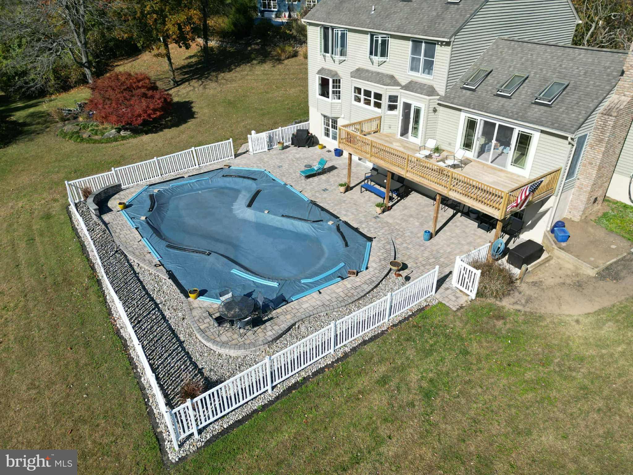 1419 Pond Ridge Drive Pasadena, MD 21122 - Photo 34 of 49 Serene backyard oasis with a covered pool.
