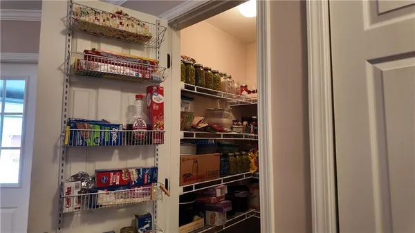 a close view of storage and utility room