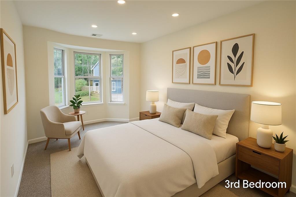 3428 Chapel Park Drive Decatur, GA 30034 - Photo 18 of 35 a bedroom with a bed and painting on the wall