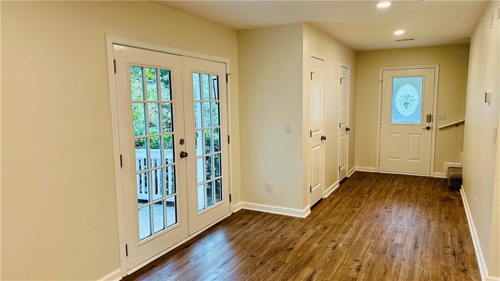 3428 Chapel Park Drive Decatur, GA 30034 - Photo 30 of 35 a view of a hallway with wooden floor and front door