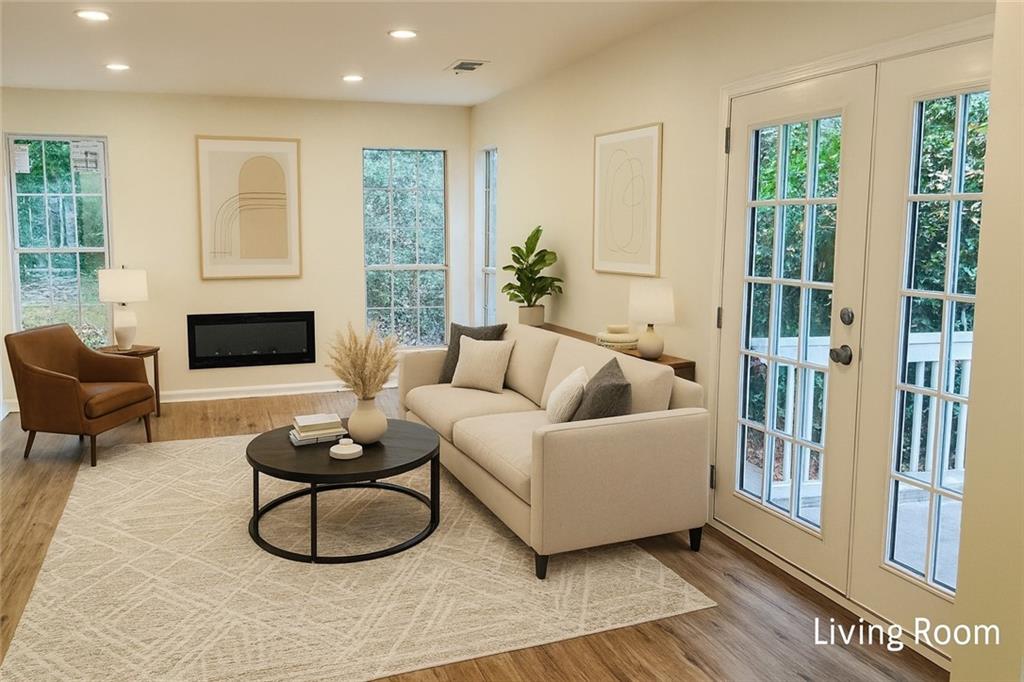 3428 Chapel Park Drive Decatur, GA 30034 - Photo 7 of 35 a living room with furniture and a fireplace