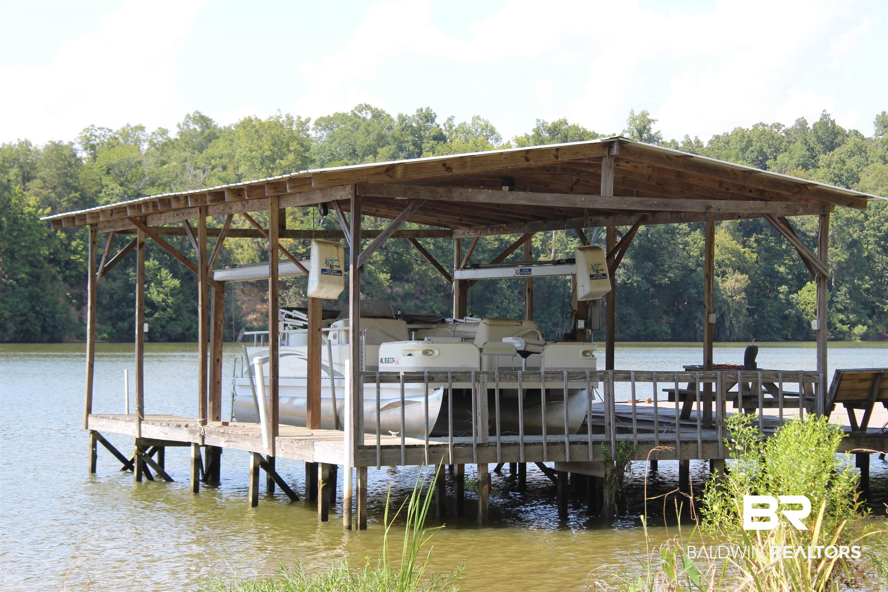 7258 Henderson Road Lowndesboro, AL 36752 - Photo 2 of 22 Dock area featuring a water view and boat lift