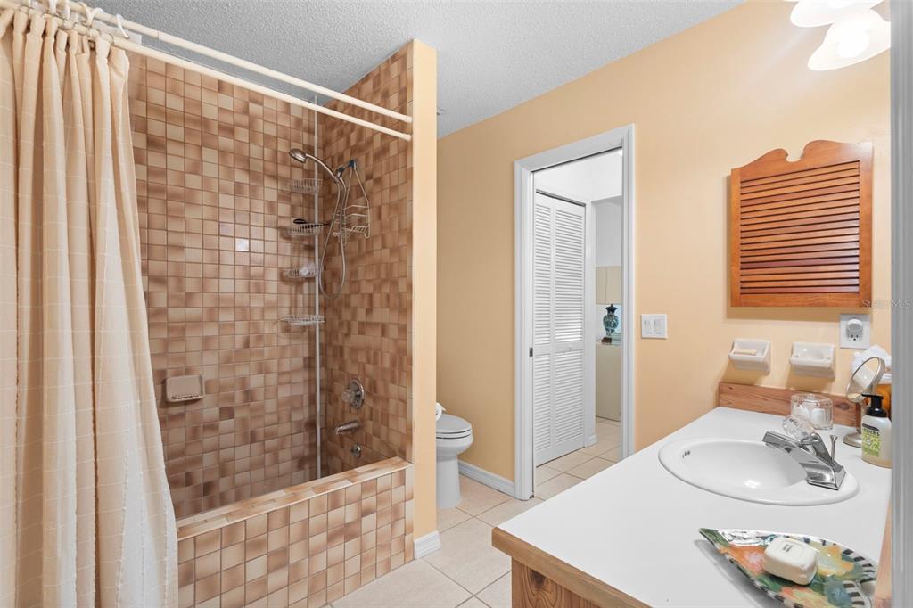 920 Shady Branch Trail DeLand, FL 32724 - Photo 38 of 46 a bathroom with a sink a toilet and shower