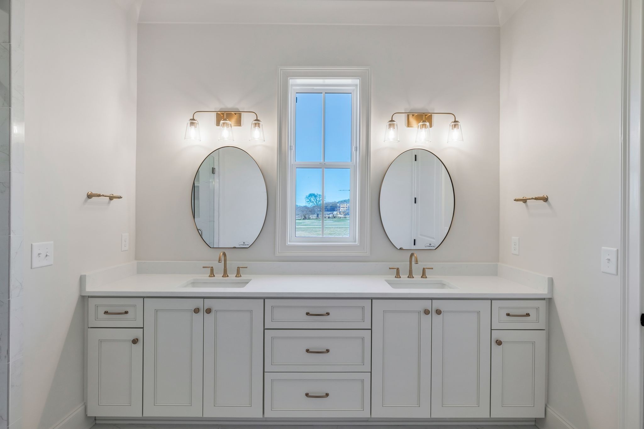 6037 Whitman Road, Unit 202 Franklin, TN 37064 - Photo 31 of 51 a bathroom with a granite countertop double vanity sink and a mirror