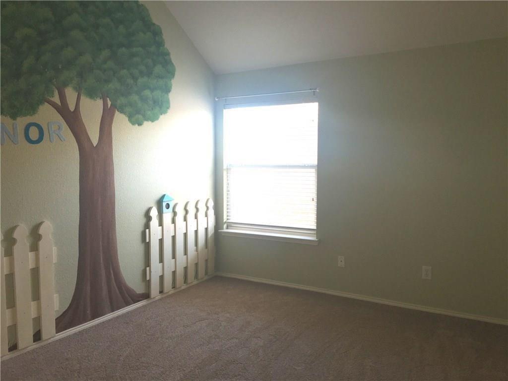 4433 Riptide Lane Plano, TX 75024 - Photo 9 of 12 Carpeted room with a vaulted ceiling and a single window featuring horizontal blinds