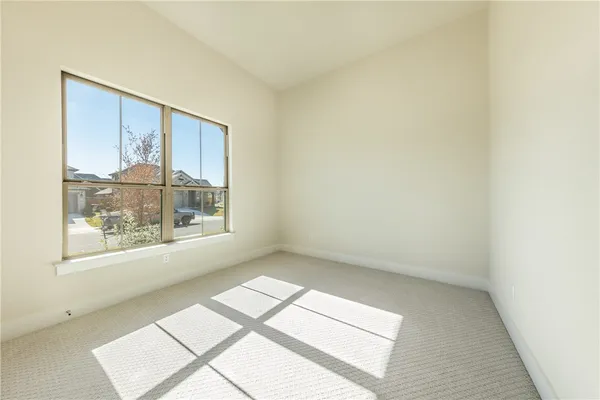 an empty room with a window