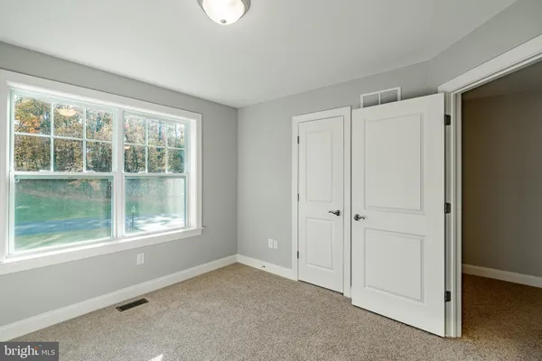 an empty room with a window