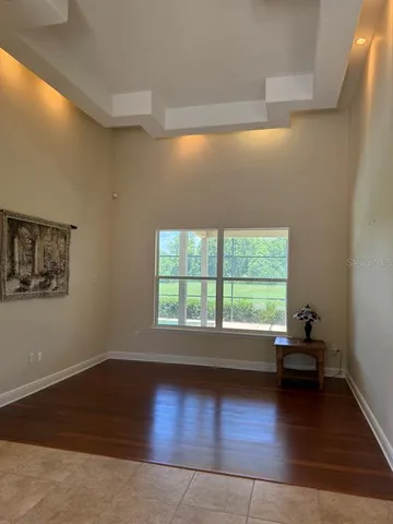 a living room with a window