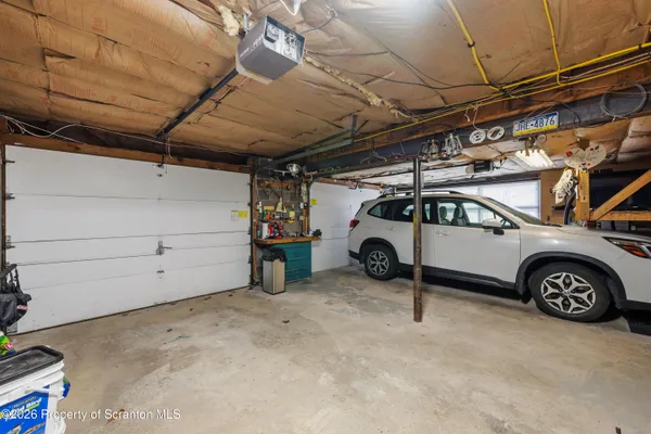 a view of a garage