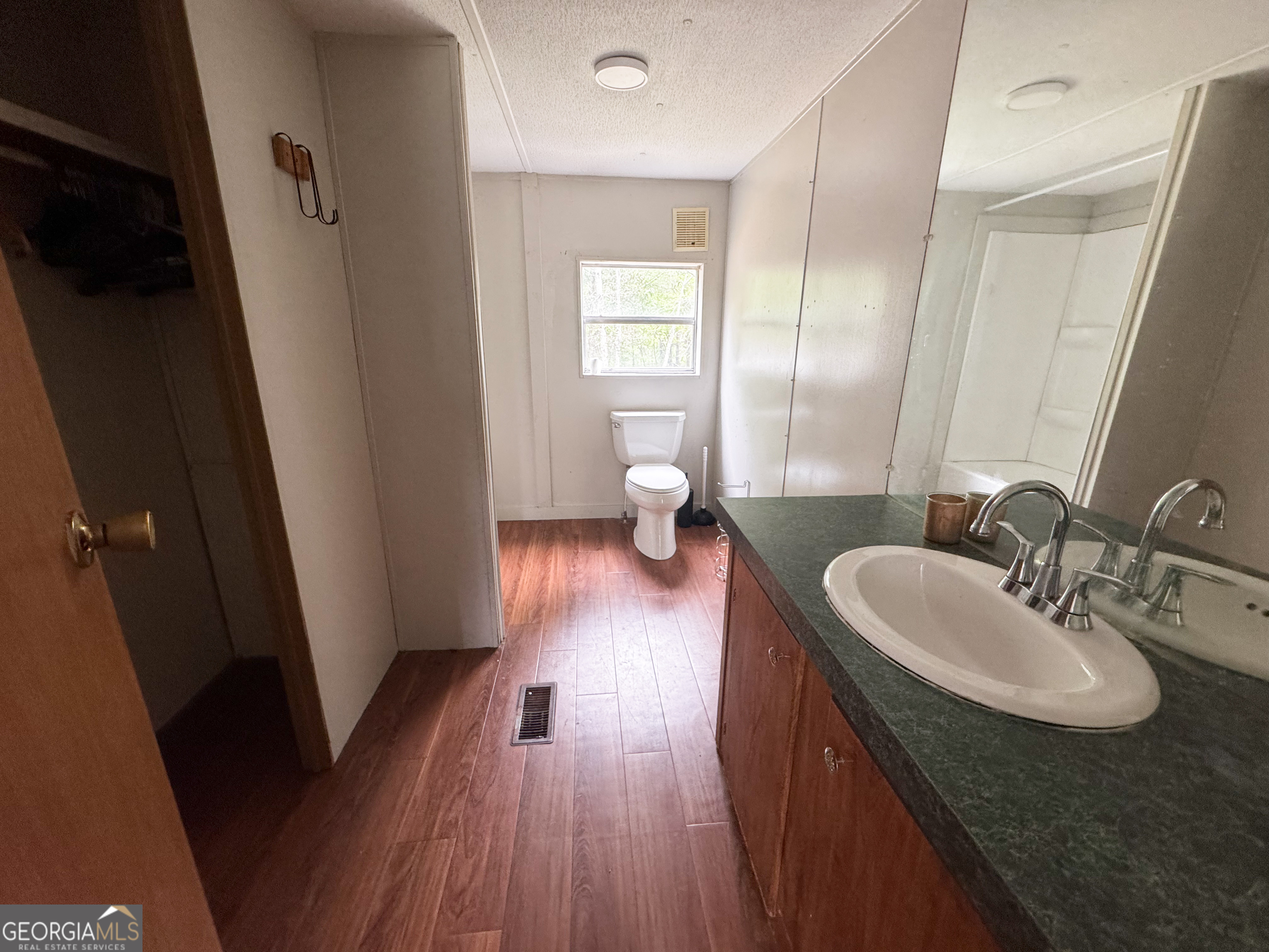 877 West Rushing Road Register, GA 30452 - Photo 13 of 18 a bathroom with a sink a toilet a lamp and vanity