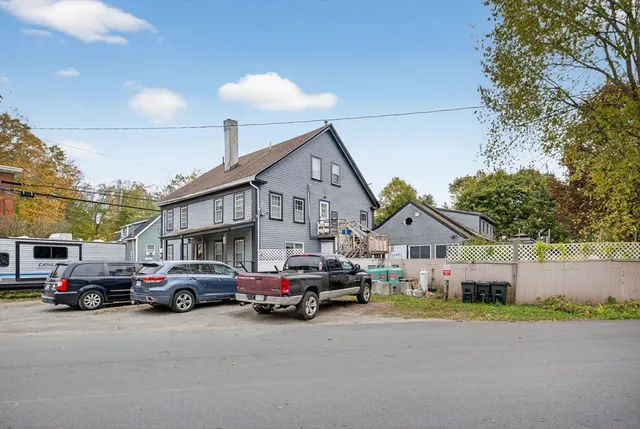 a car parked in front of a house