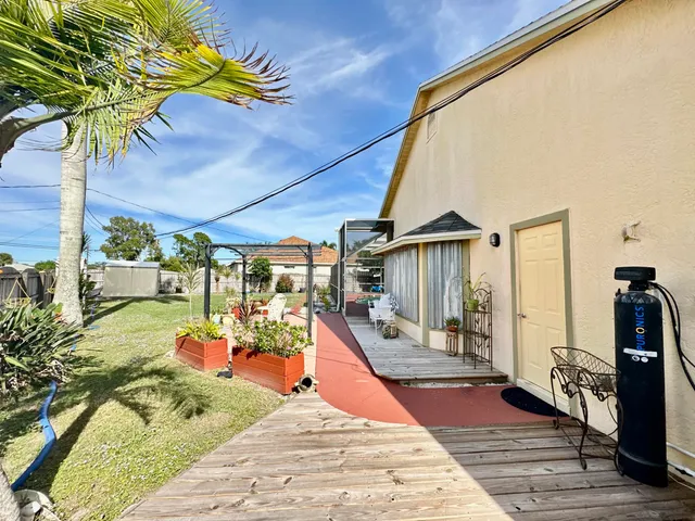 a outdoor space with furniture