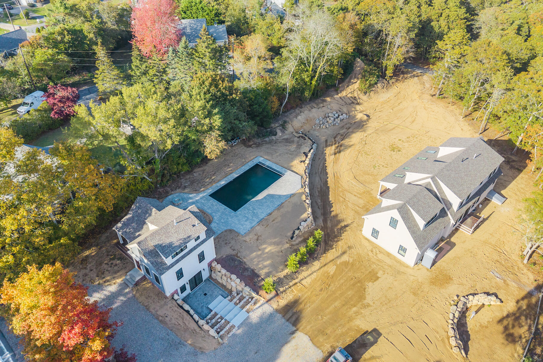 106-108 Chatham Road Harwich, MA 02645 - Photo 26 of 30 an aerial view of residential house with outdoor space and trees all around