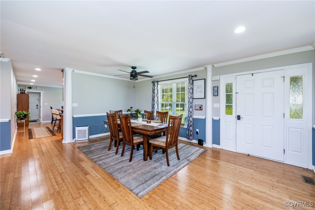 28312 Butler Branch Road Petersburg, VA 23805 - Photo 6 of 33 a view of a dining room with furniture and wooden floor