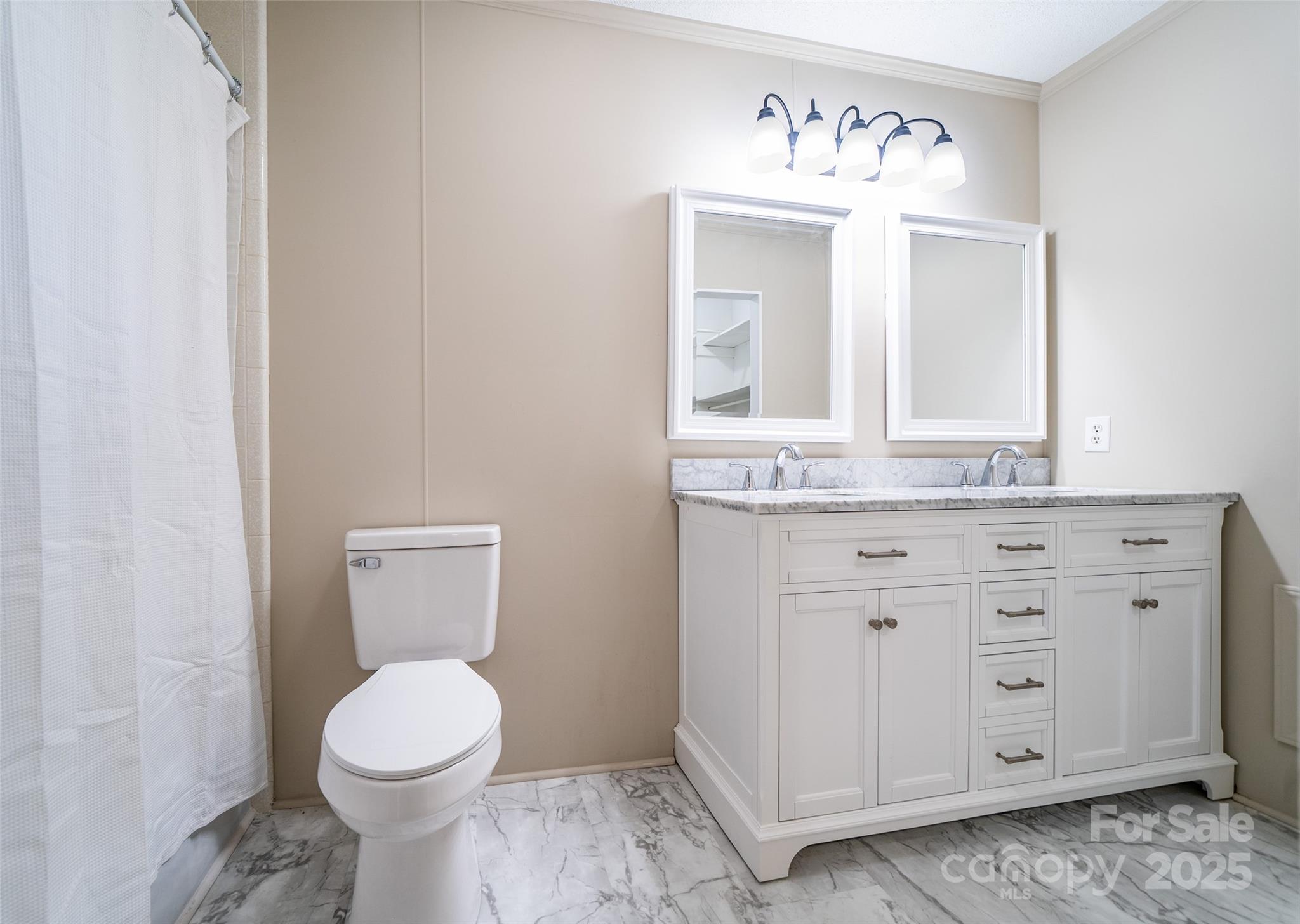 145 Jeter Mountain Road Hendersonville, NC 28739 - Photo 19 of 31 a bathroom with a toilet sink and mirror