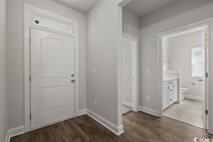 112 Furnies Place Conway, SC 29526 - Photo 2 of 24 Entrance foyer featuring baseboards and dark wood finished floors