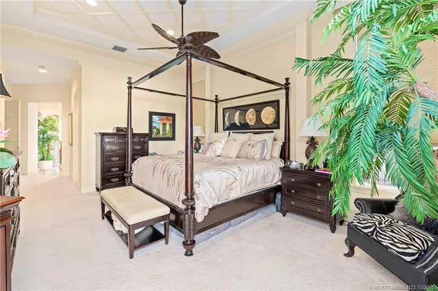 a dining room with furniture