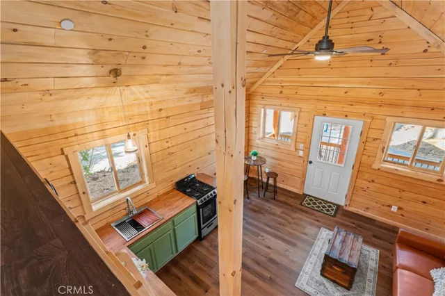 a view of a balcony with chairs