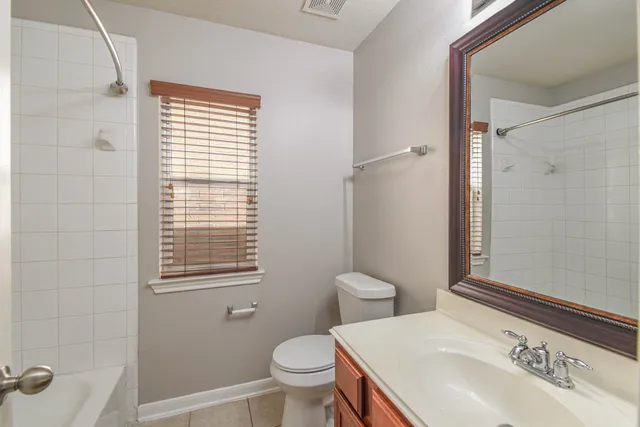 a bathroom with a sink toilet vanity and shower