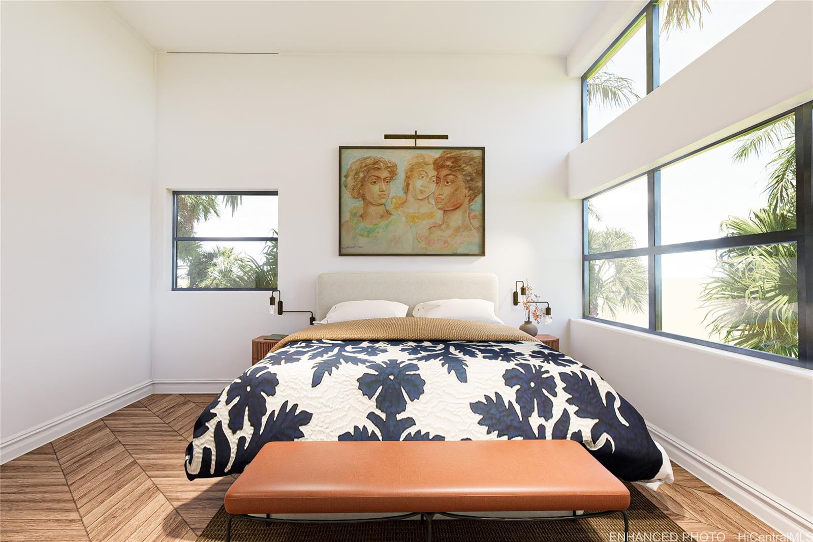 3242 Pelekane Drive Honolulu, HI 96817 - Photo 10 of 25 a bedroom with a bed and a window