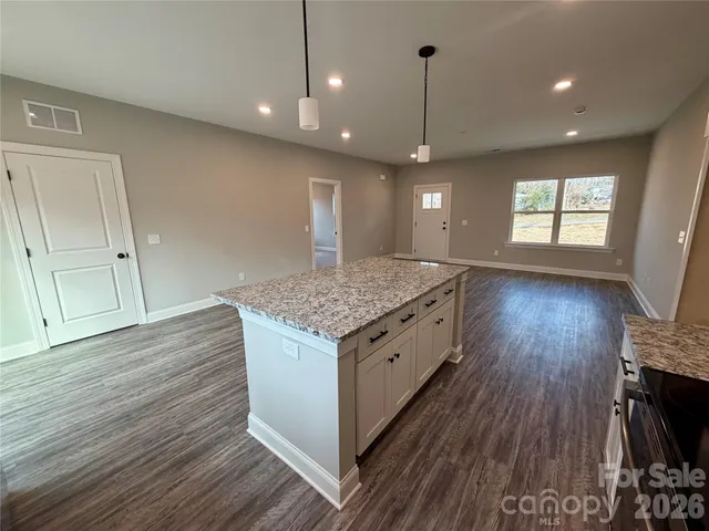 a kitchen with hard wood floors and a sink