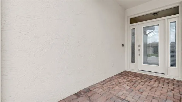 a view of a room with mirror