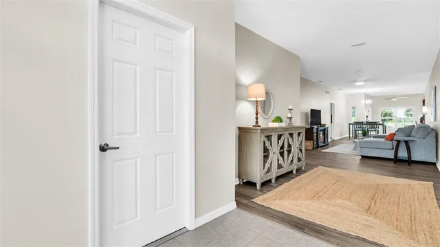 a living room with furniture and a couch
