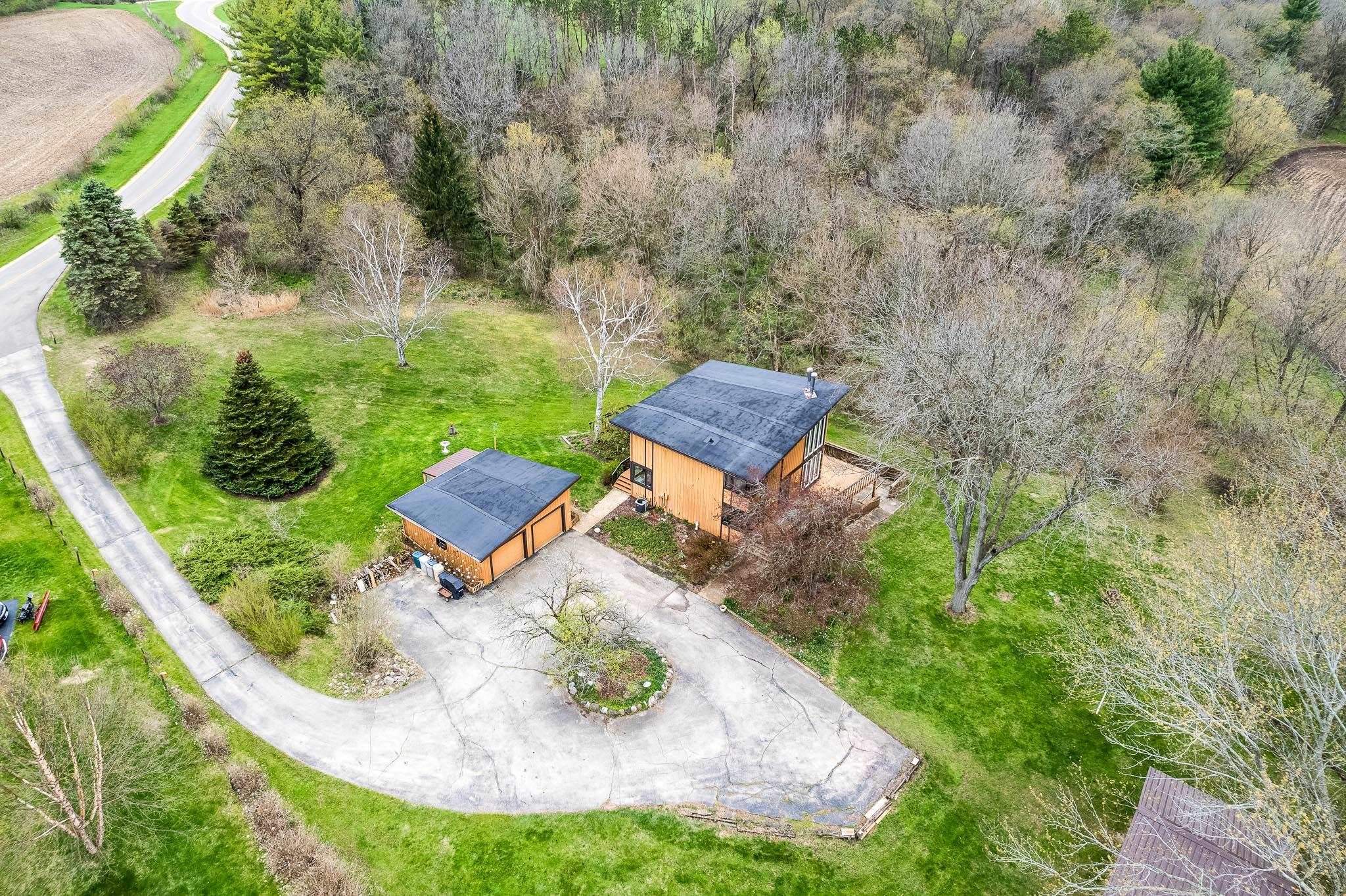 3008 West Oregon Trail Road Oregon, IL 61061 - Photo 45 of 48 an aerial view of a house with garden