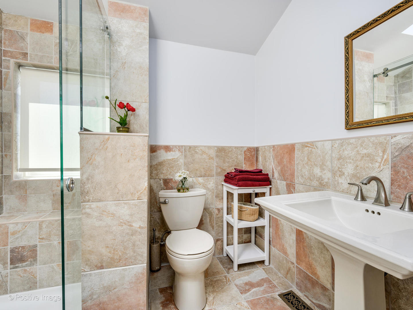 2019 North Mohawk Street, Unit 3 Chicago, IL 60614 - Photo 21 of 27 a bathroom with a sink toilet and shower