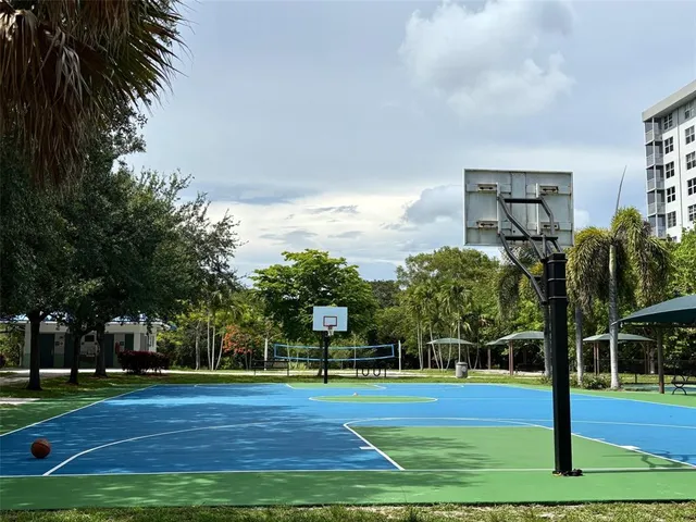 a view of a basketball court