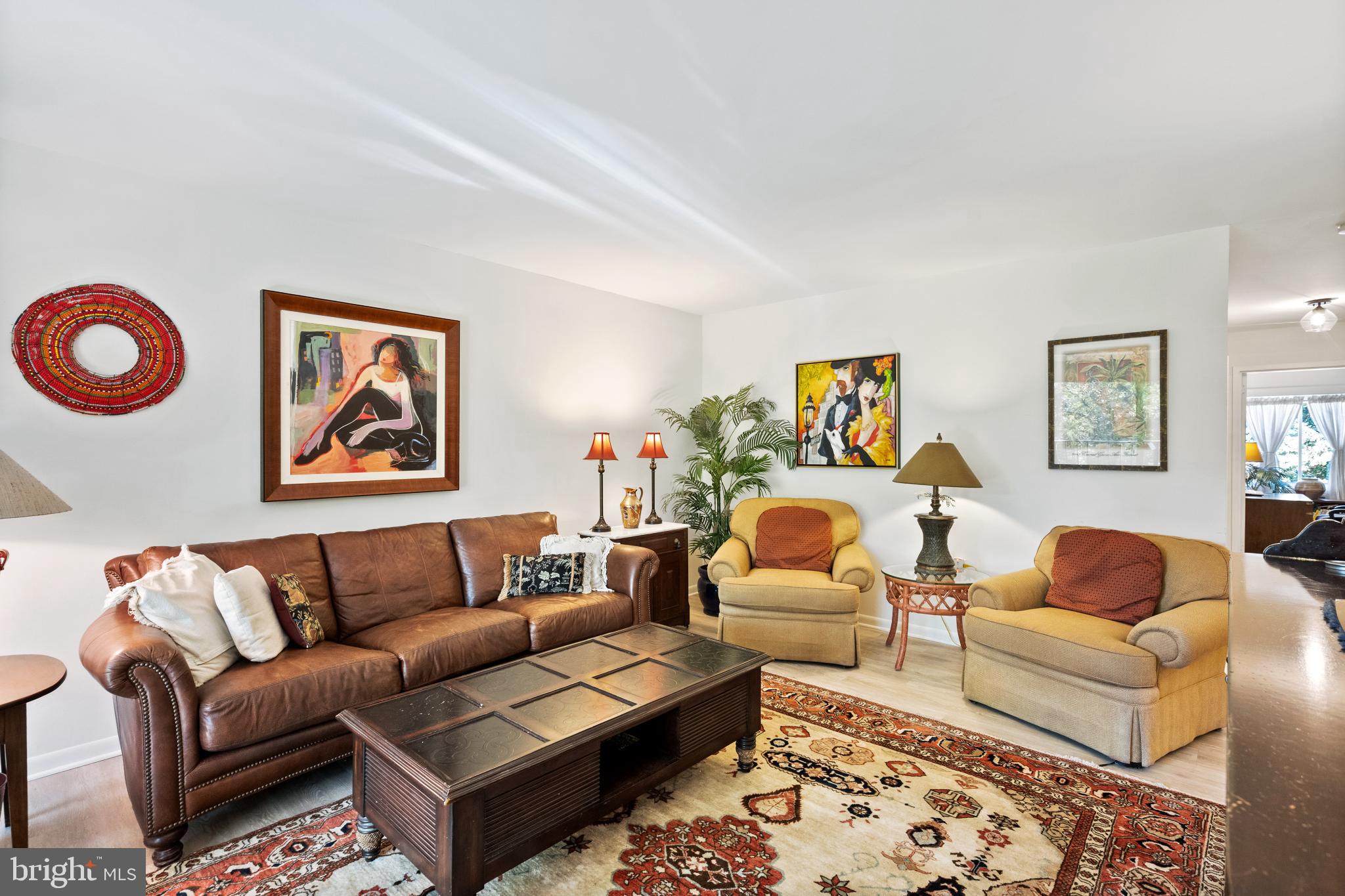 1408 Northgate Square, Unit 22B Reston, VA 20190 - Photo 5 of 23 Airy Living Room Opens to Balcony & Greenspace