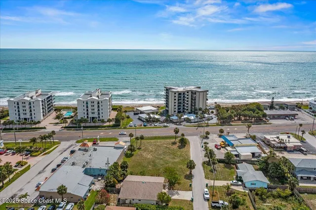a view of a city and ocean view