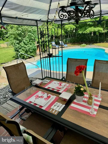 a view of a outdoor space with seating area