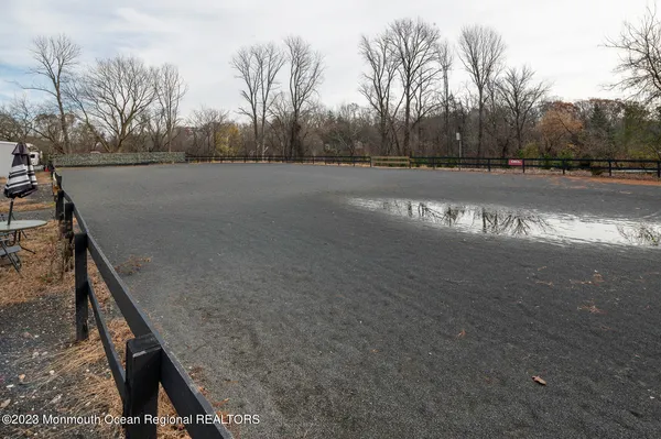 a view of a terrace with skyline