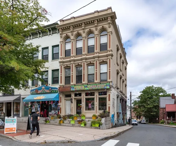 a front view of a building