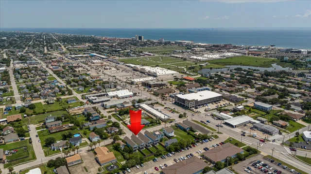 an aerial view of multiple house