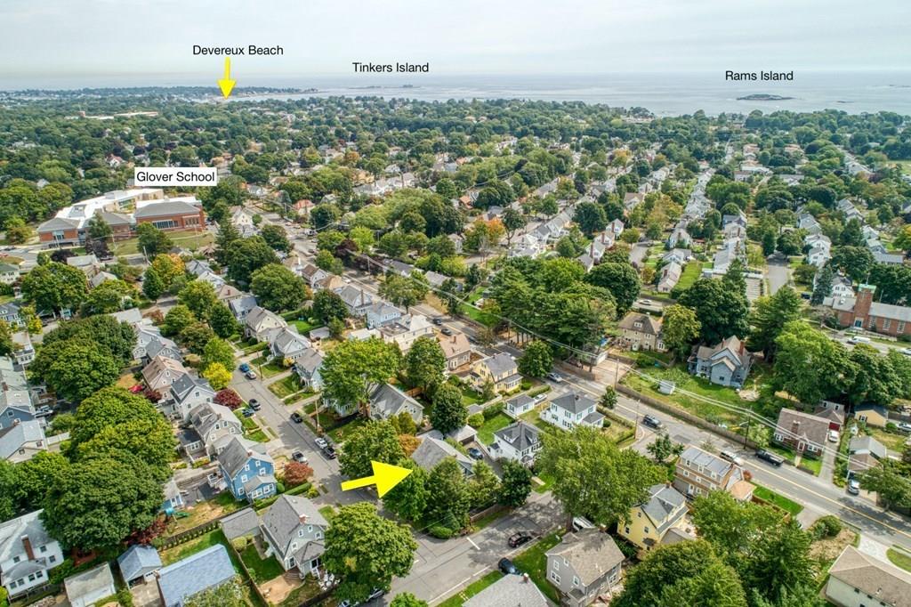30 Homestead Road Marblehead, MA 01945 - Photo 5 of 35 an aerial view of a city with lots of residential buildings