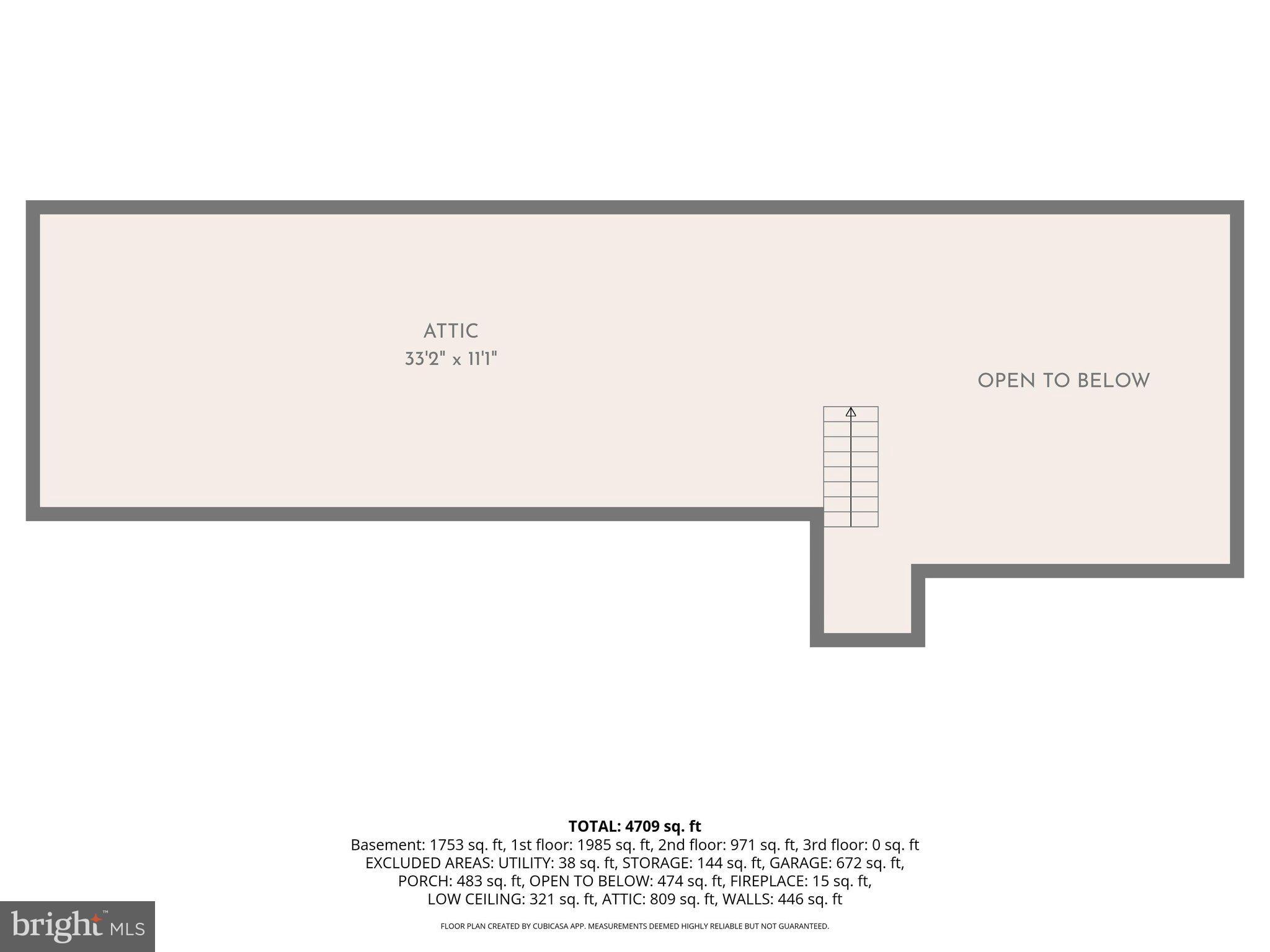 7020 Debold Road Thurmont, MD 21788 - Photo 75 of 75 Attic Floor Plan