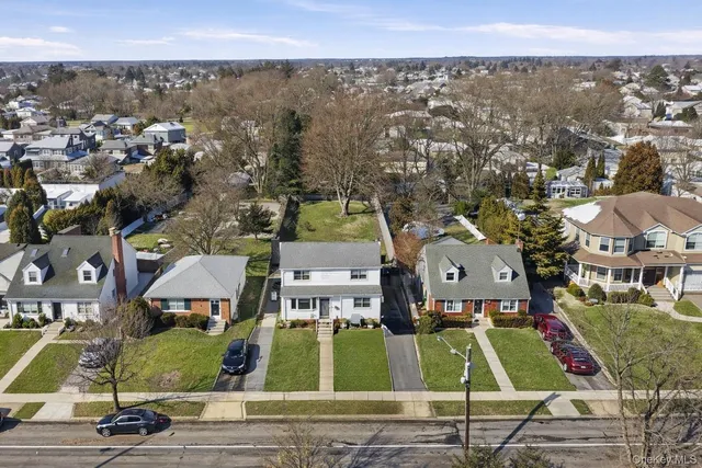 an aerial view of multiple houses
