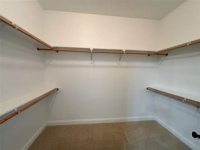 a view of small space with racks on the wall