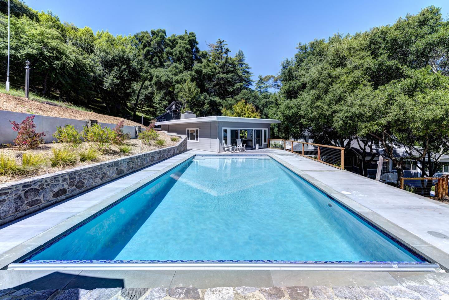 17915 Foster Road Los Gatos, CA 95030 - Photo 24 of 30 a view of a swimming pool with a patio