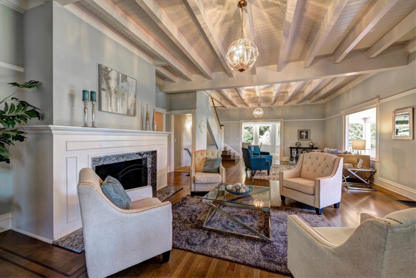 17915 Foster Road Los Gatos, CA 95030 - Photo 6 of 30 a living room with furniture and a fireplace