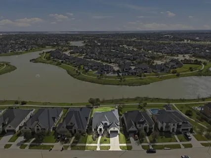 an aerial view of multiple house