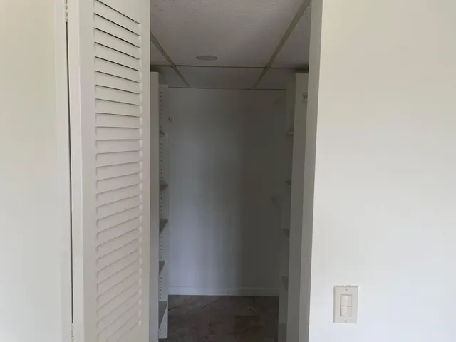 a close view of walk in closet